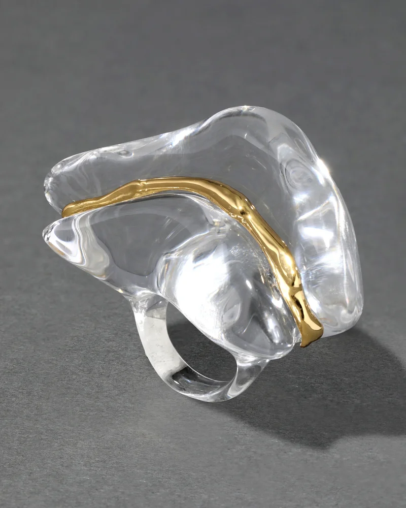 Liquid Lucite Wave Ring