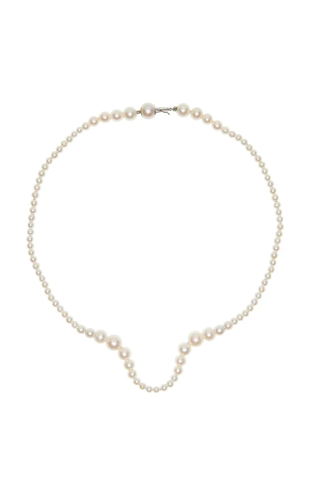 Radiant 18K White Gold Pearl Choker