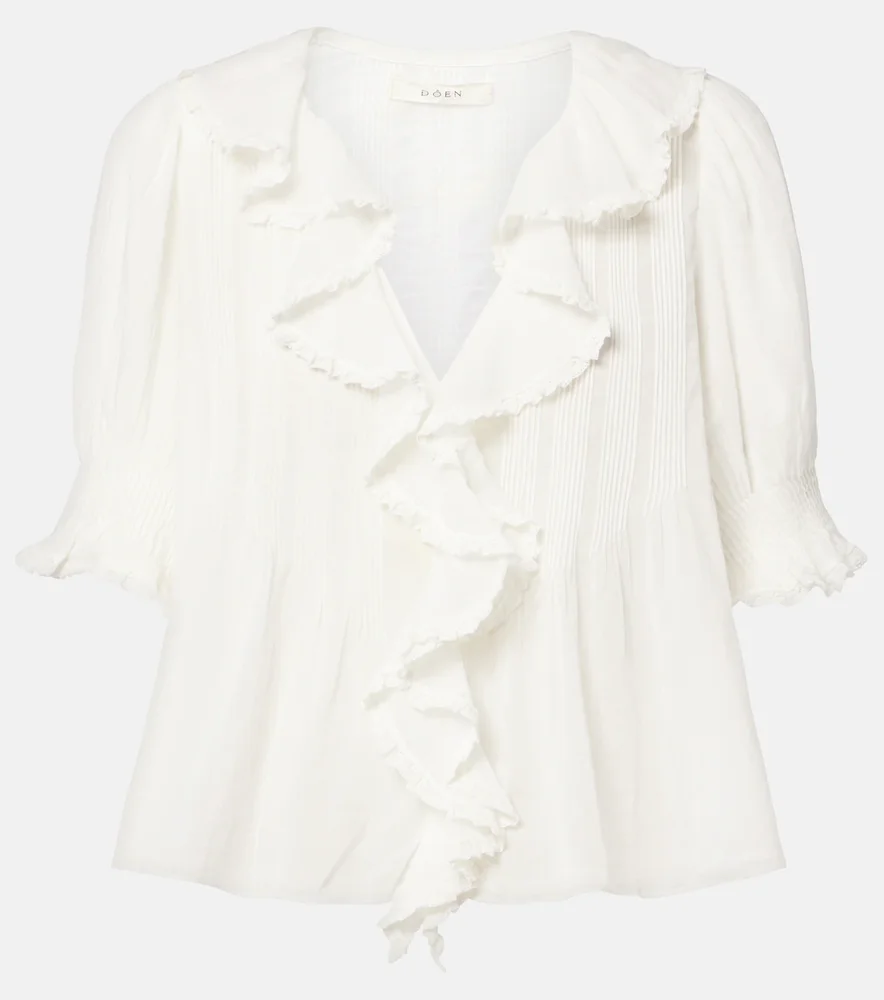 Henri cotton voile top