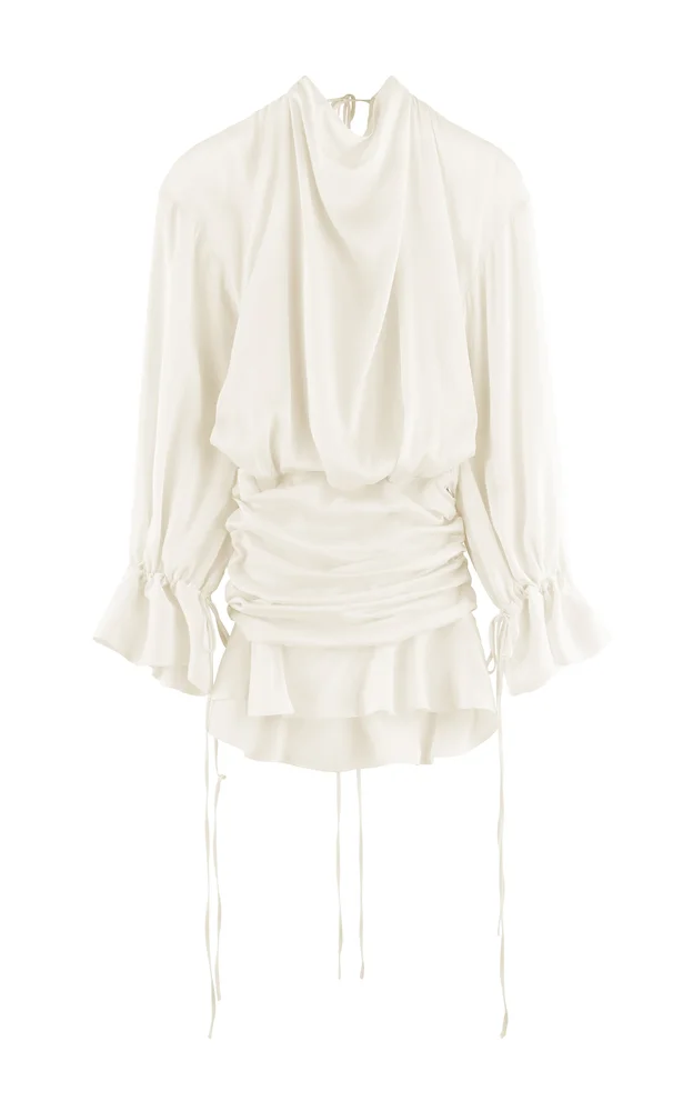 Frill Silk-Blend Mini Dress Exclusive