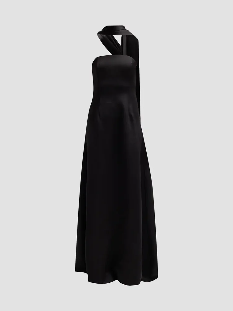 Karma Satin Scarf Gown
