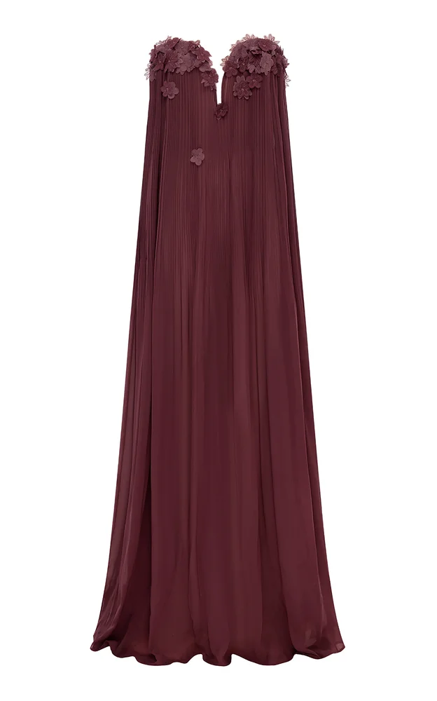 Dahlia Petal Chiffon Gown