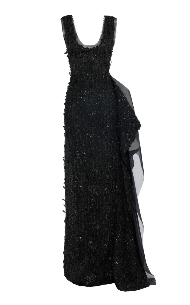 Beaded Silk-Blend Maxi Dress