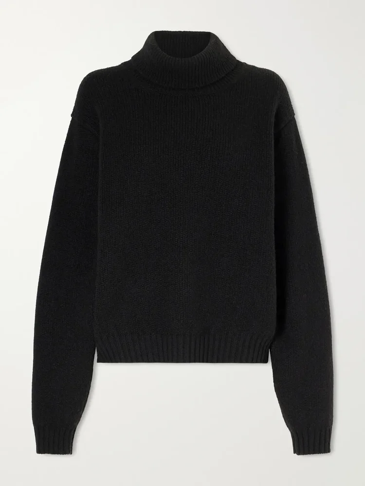 Wool, cashmere and mohair-blend turtleneck sweater