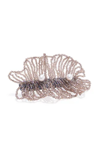 EMM KUO Pearl-Embellished Beaded Hair Clip