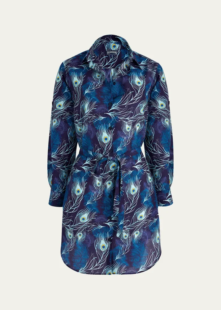 Eyes of the Wind Cotton-Silk Shirtdress