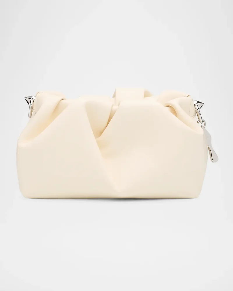 Eva Mini Pleated Crossbody Bag in Nappa Leather