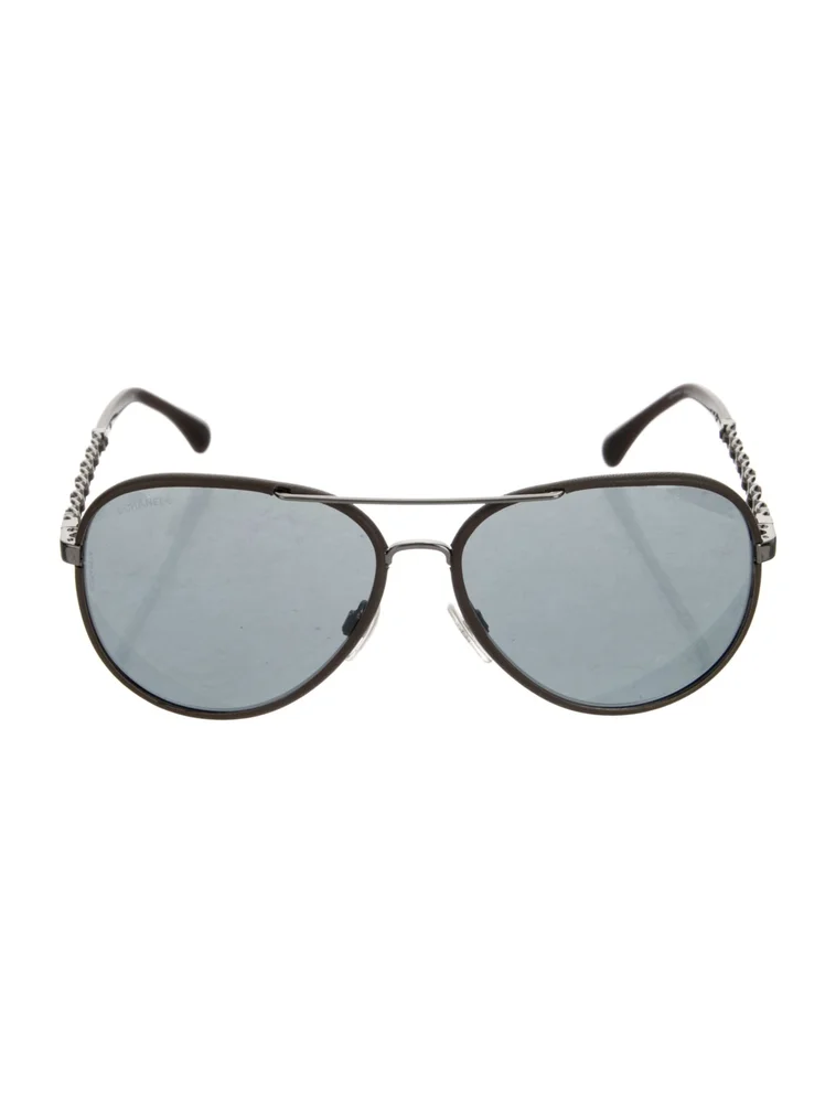 Pilot Interlocking CC Logo Sunglasses