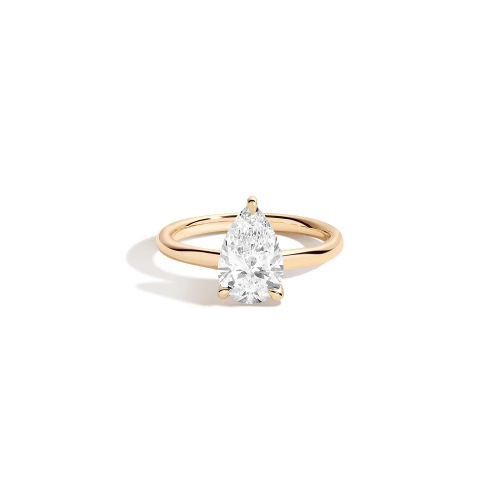 2ct Pear Lab Grown Diamond Solitaire Ring