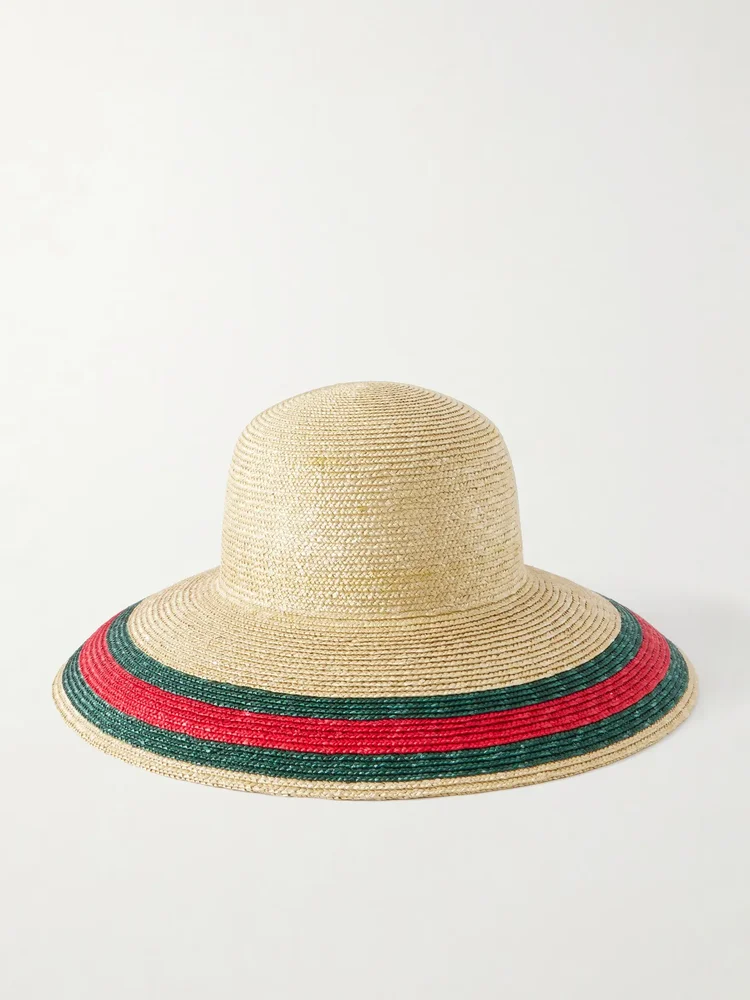 Beverlie striped straw hat