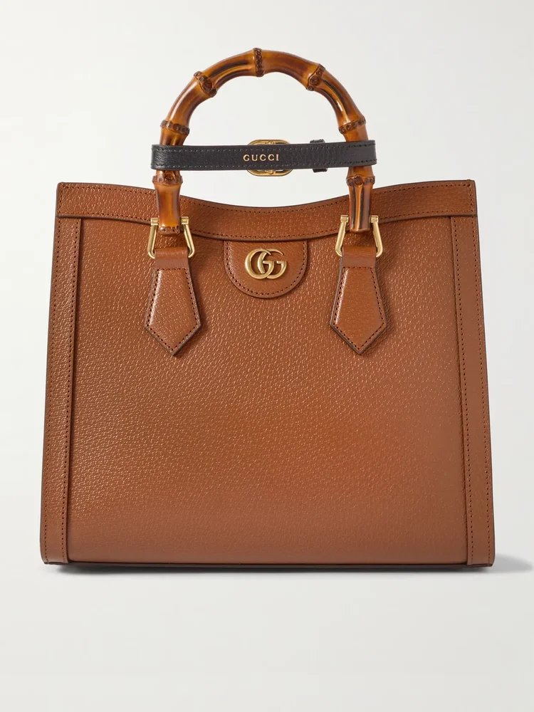 Diana small textured-leather tote