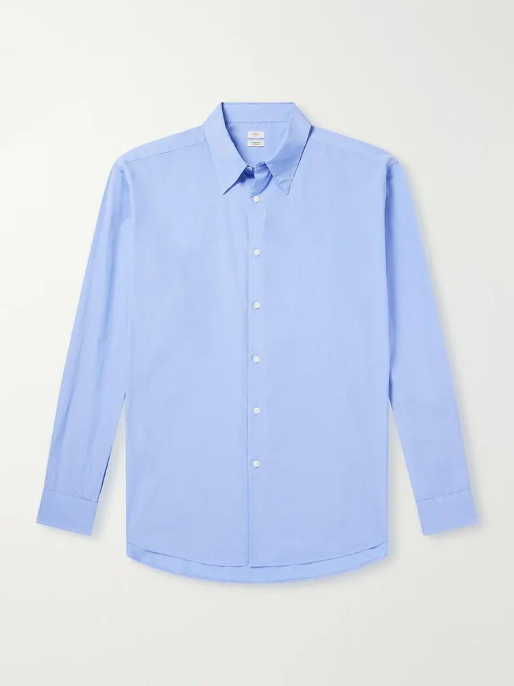 Classic-Collar Cotton-Poplin Shirt