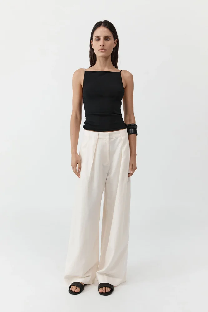 Twist Back Knit Top - Black