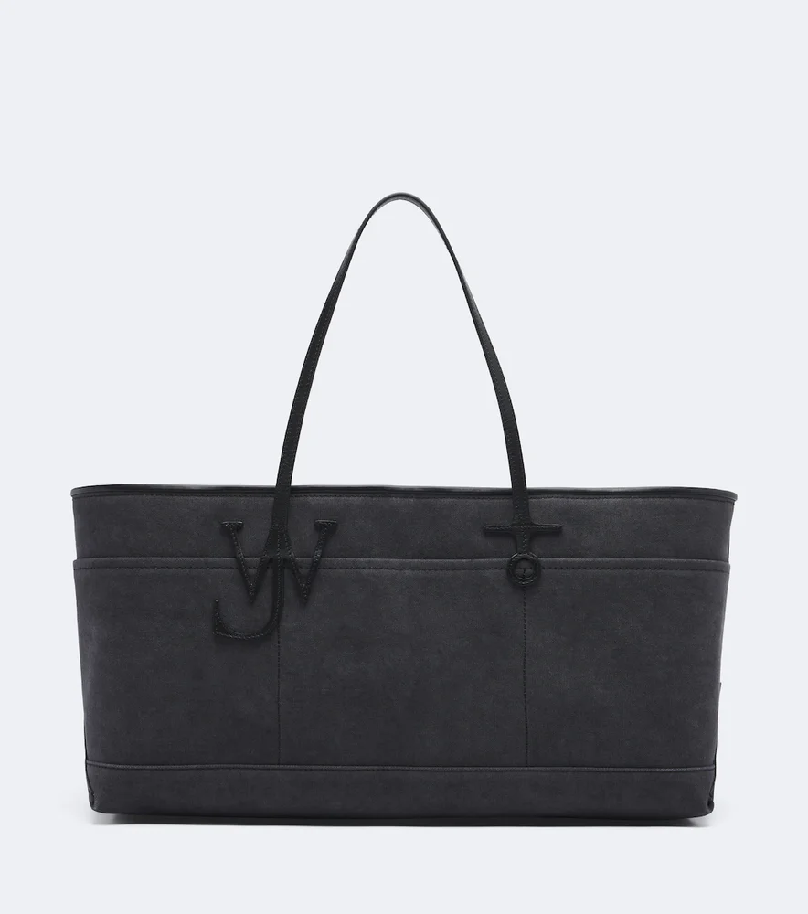 Elongated Anchor canvas tote bag