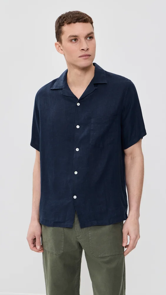 Linen Camp Collar Shirt