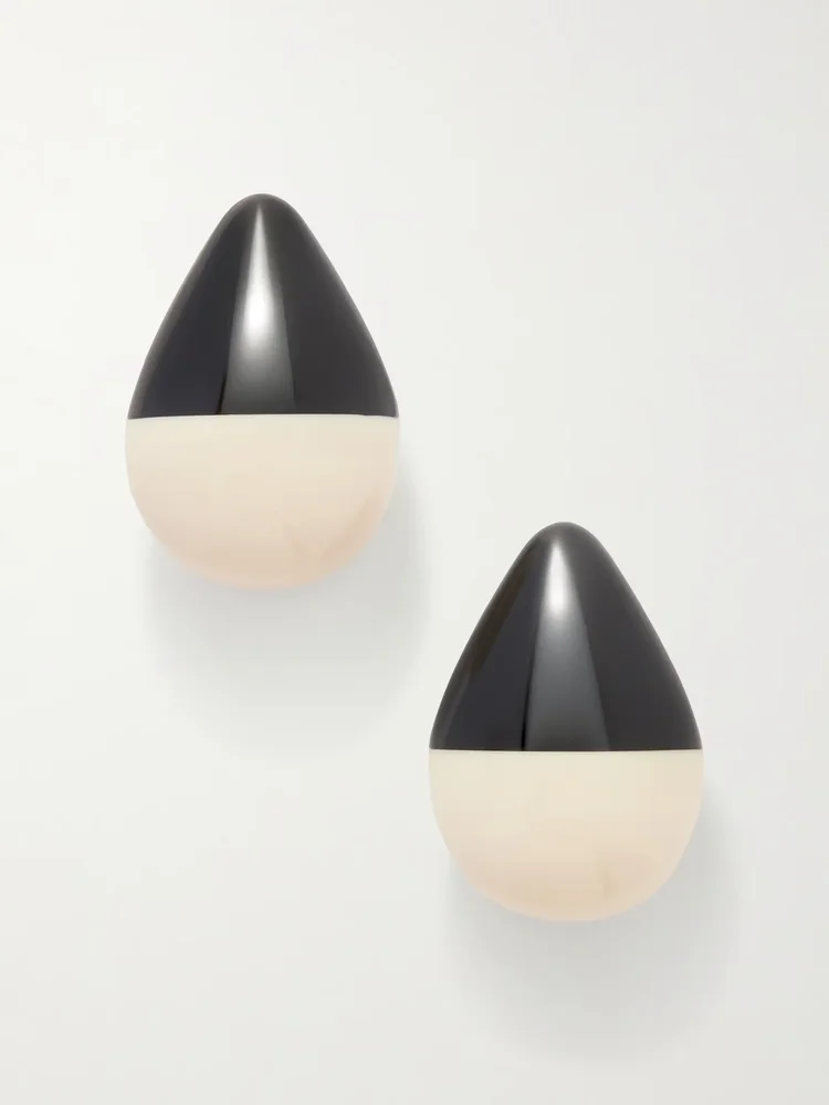 Opus rhodium-plated resin earrings - multi - One Size