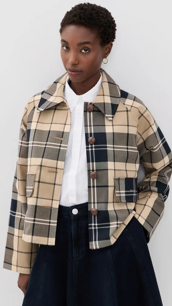 Barbour Delilah Checked Showerproof Jacket