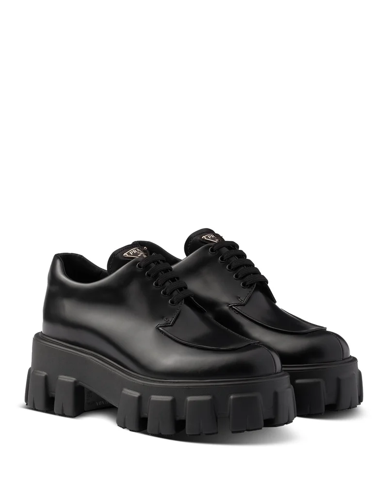 Monolith Brushed Leather Lace-Up Shoes