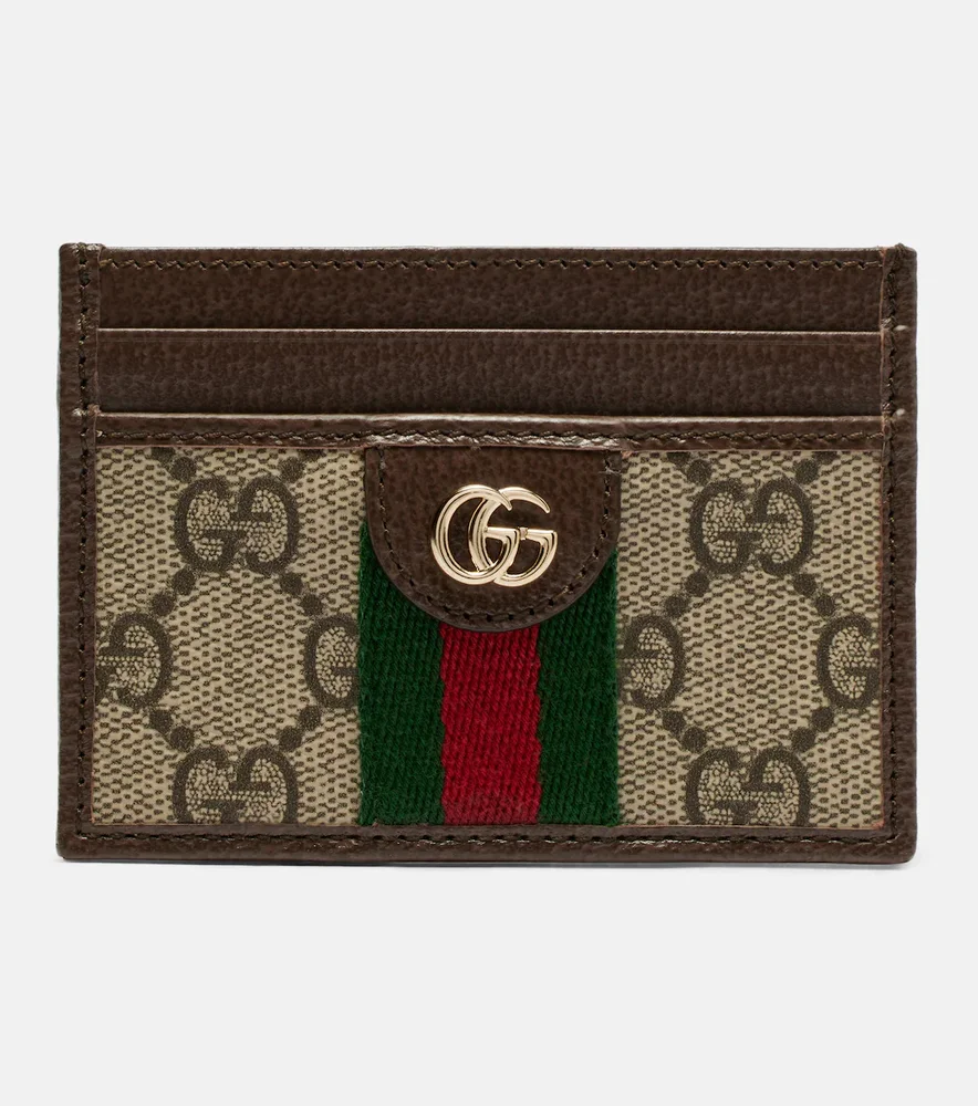 Ophidia Leather-Trimmed Card Holder