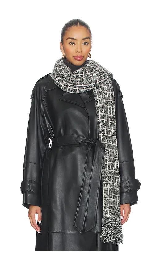 Lindsey Check Knit Scarf Varley