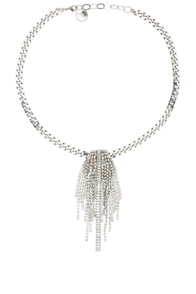 Short Chain With A Chandelier Brooch Necklace