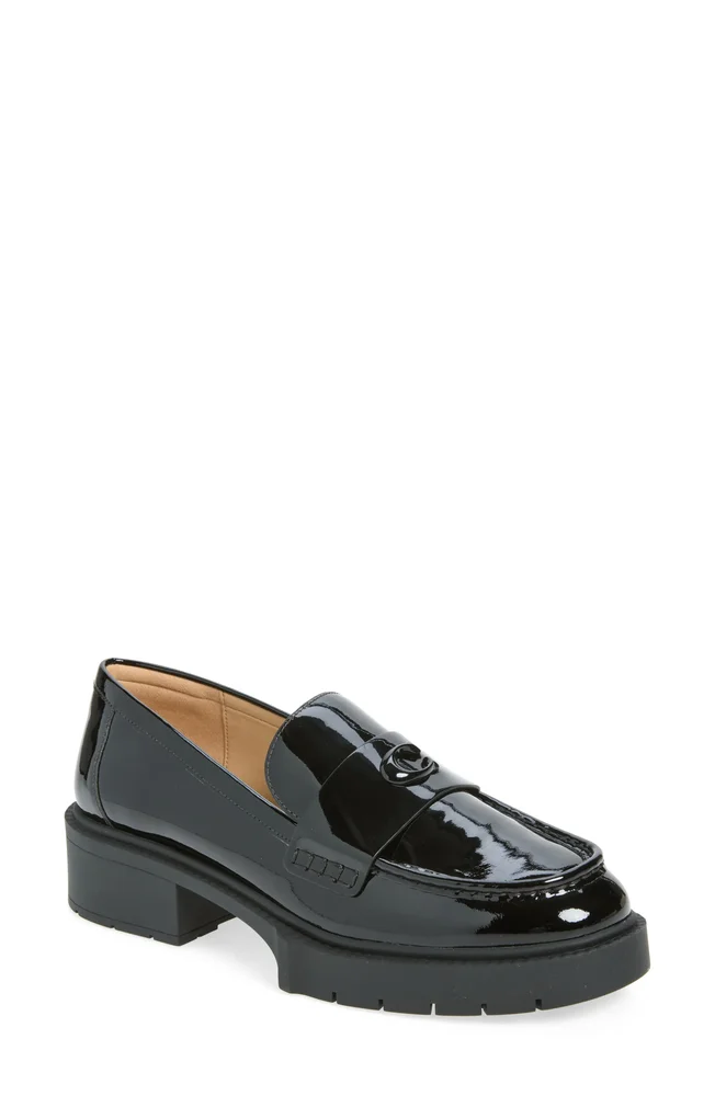Leah Patent Leather Platform Loafer