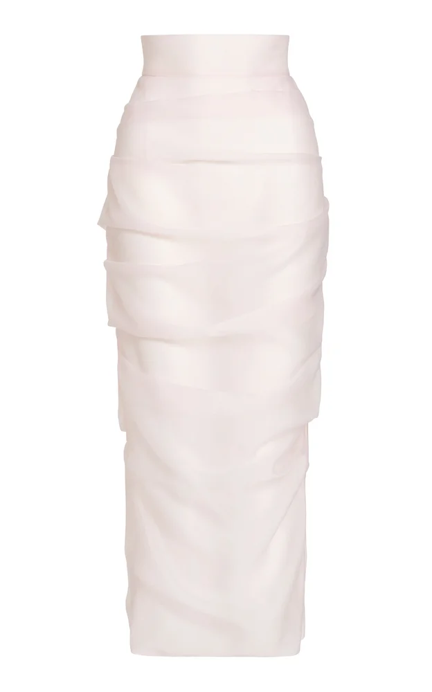 Tatler Cupro-Blend Midi Skirt