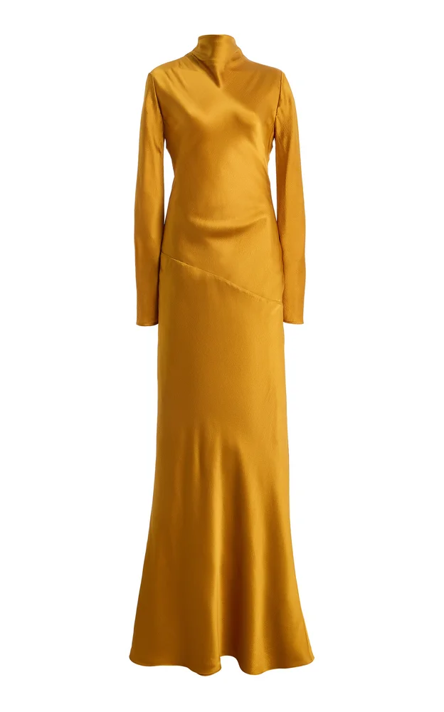 Gio Ruffled Silk Maxi Dress