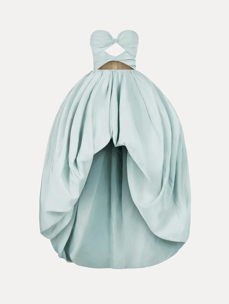 Silk Faille High-Low Gown